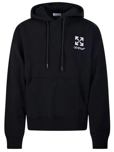 Off-white Small Arrow Logo Hoodie In Black Cotton