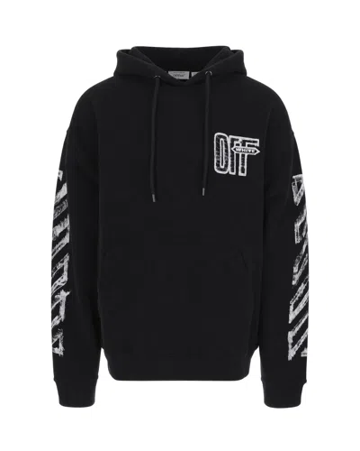 OFF-WHITE FELPA LOGO DESIGN NERA