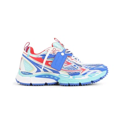 Off-white Fiery Red Cobalt Blue M-be Right Back Net Sneakers In Multi