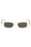 Off-white Fillmore 49mm Rectangular Sunglasses In White