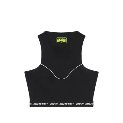 Off-white Fitted Sleeveless Tank Top In Black