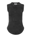 Off-white Fitted Tank Top In Black