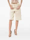 Off-white Five-pocket Belt-loop Shorts In Neutral