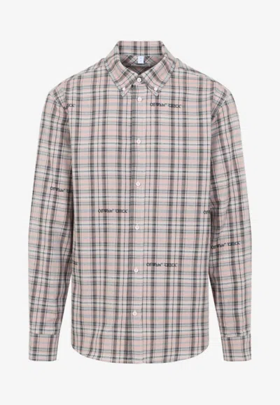 OFF-WHITE FLANNEL LONG-SLEEVED SHIRT