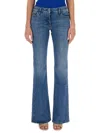 Off-white Low-rise Flared Jeans In Animal Print