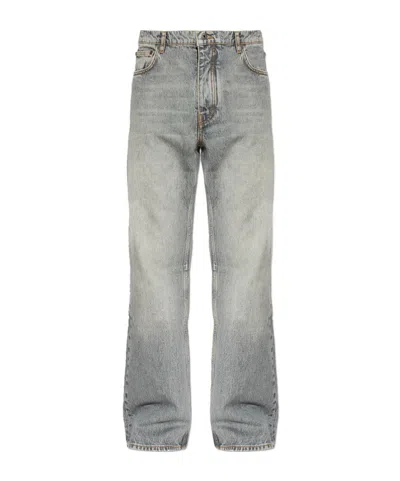 Off-white Flared-leg Denim Jeans In Gray