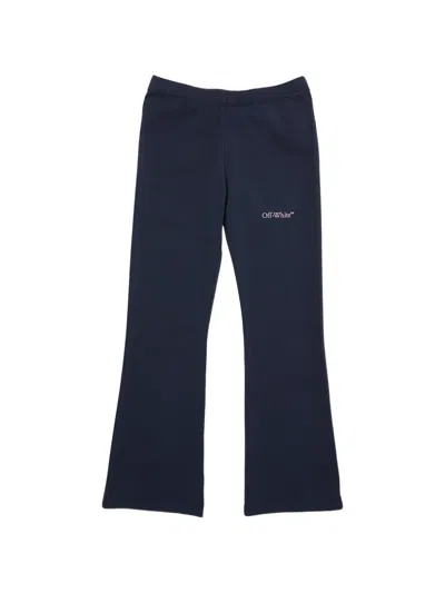 Off-white Kids' Flared Trousers In Blue