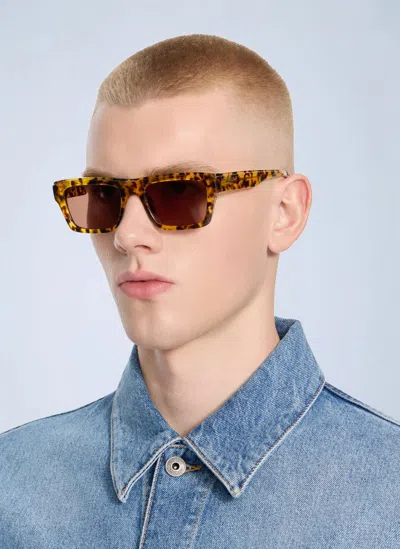 Off-white Flint Brown Lens Sunglasses In Black