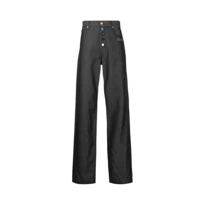 Pre-owned Off-white Flower Button Straight Skate Jeans 'black/yellow' | Men's Size 31