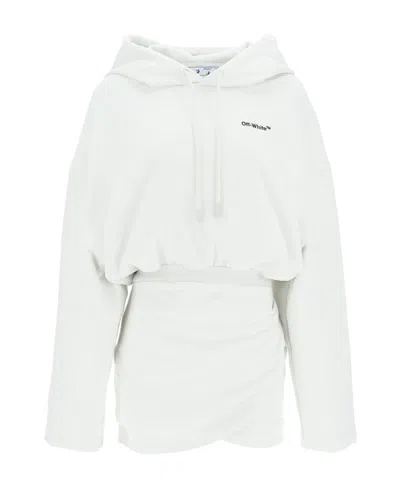 Off-white For All Hoodie Minidress In White