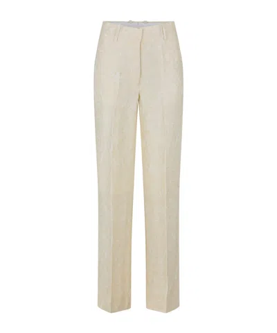 Off-white Fresco Straight Leg Trousers In Neutral