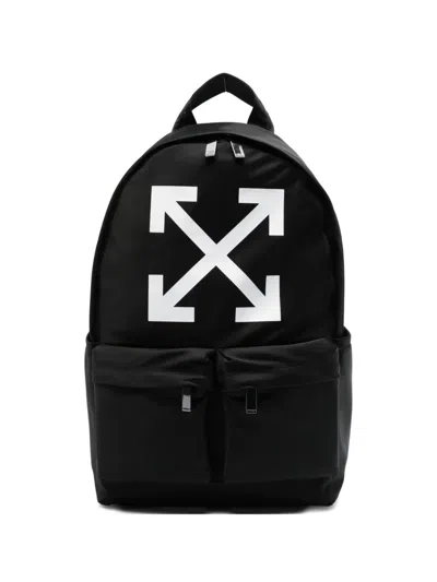 Off-white Arrow-print Backpack In Black