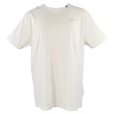Pre-owned Off-white Fw20 Size Xs White Black Logo Cotton Crew-neck T-shirt