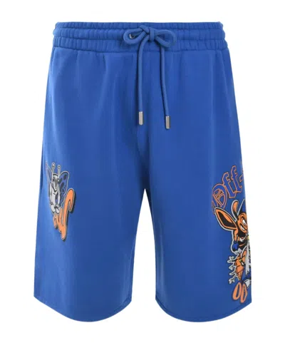 Off-white Gang Skate Shorts In Blue