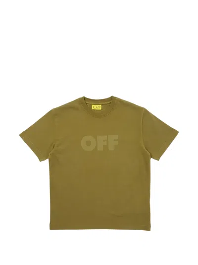 Off-white Garment Dyed T-shirt In Green