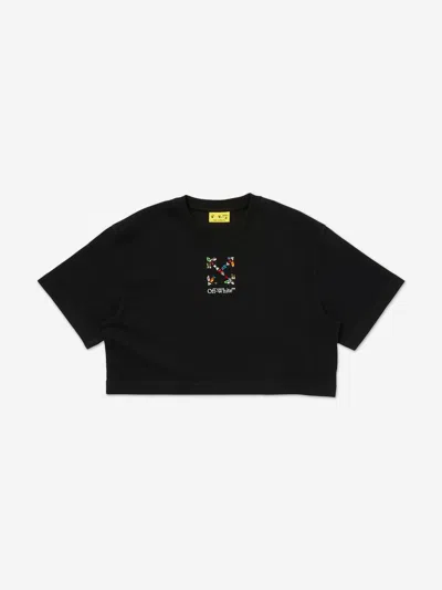 Off-white Babies'  Girls Arrow Stones Box T-shirt In Black