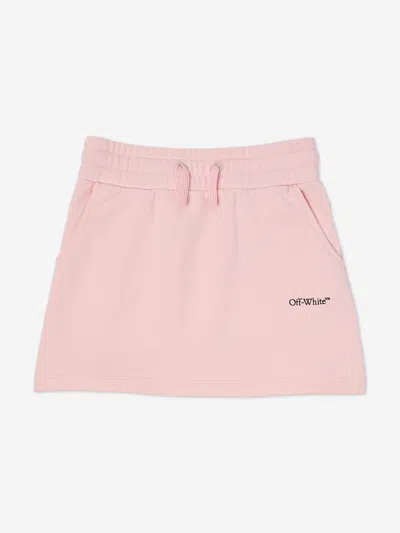 Off-white Kids Bookish Logo Skirt In Pink