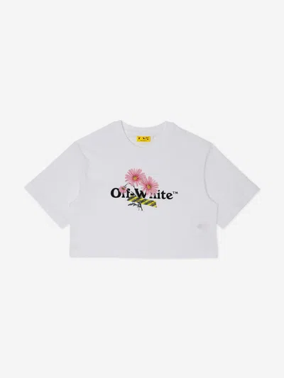 Off-white Babies'  Girls Daisy Logo Box T-shirt