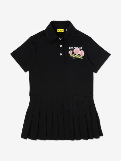 Off-white Babies'  Girls Daisy Tape Dress In Black