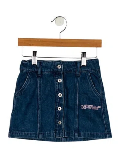 Pre-owned Off-white Babies' Girls Denim Skirt In Blue