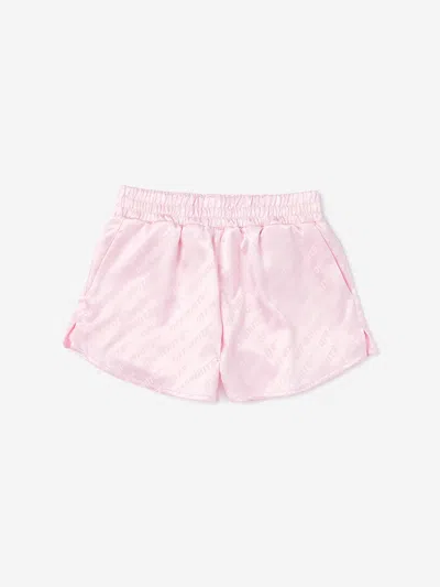 Off-white Kids'  Girls Jacquard Off Satin Shorts In Pink