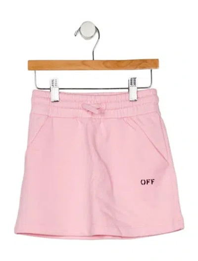 Pre-owned Off-white Babies' Girls' Logo Shorts In Pink