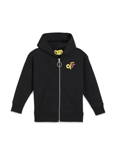 Off-white Girls' Mini Cotton Hooded Sweatshirt In Black