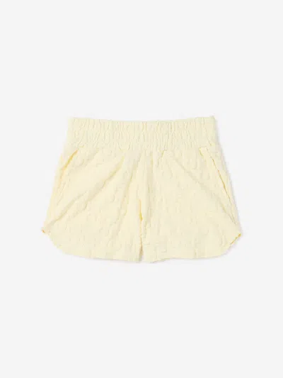 Off-white Kids'  Girls Off Ao Terry Shorts In Yellow