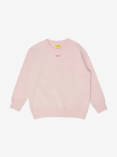 Off-white Kids' Long-sleeved Sweatshirt In Pink
