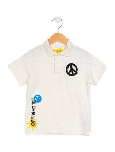 Pre-owned Off-white Babies' Girls Polo Short Sleeve Shirt In Neutral
