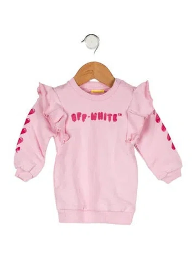 Pre-owned Off-white Babies' Girls Ruffle Dress W/ Tags In Pink