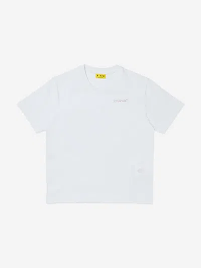 Off-white Babies'  Girls Scribble Diag T-shirt In Blue