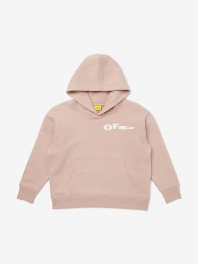 Off-white Kids'  Girls Type Hoodie In Nude