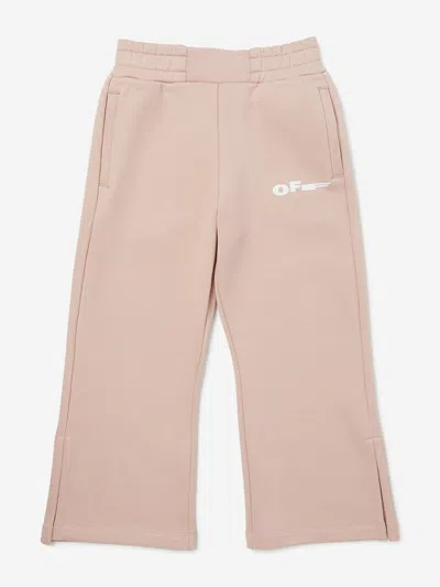 Off-white Babies'  Girls Type Joggers In Pink