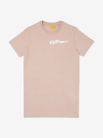 Off-white Babies'  Girls Type T-shirt Dress In Pink