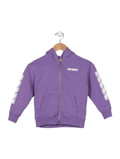 Pre-owned Off-white Babies' Girls' Zip-up Hoodie In Purple
