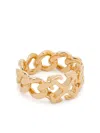 Off-white Gold Tone Chain Link Accessory In Pink