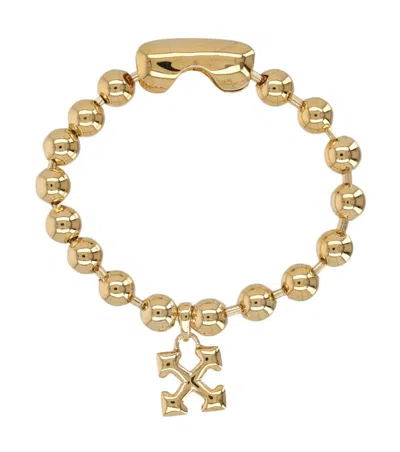 Off-white Arrow-motif Bracelet In Gold