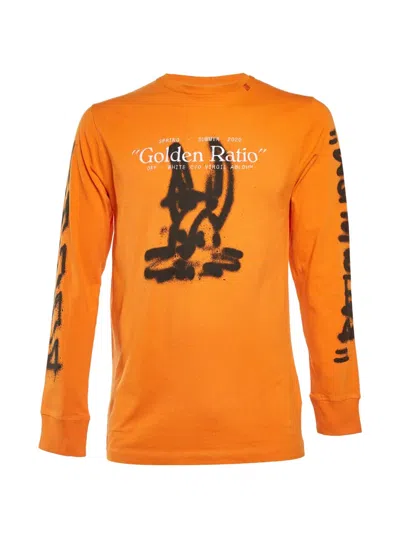 Pre-owned Off-white Golden Ratio Long-sleeve T-shirt In Orange