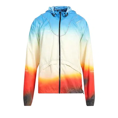 Pre-owned Off-white Gradient Hooded Jacket 'blue/yellow/orange' | Men's Size M