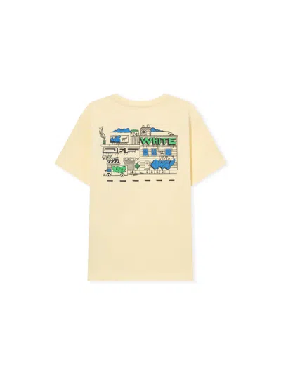 Off-white Graffiti Tee S/s In Yellow