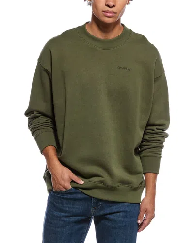 Off-white Graphic Crewneck Sweatshirt In Green