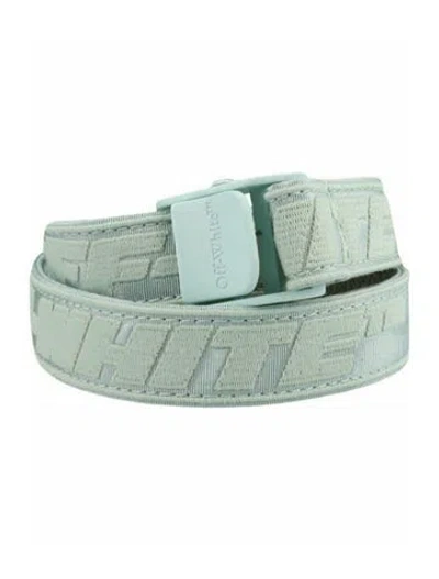 Pre-owned Off-white Graphic Print Belt W/ Tags In Blue