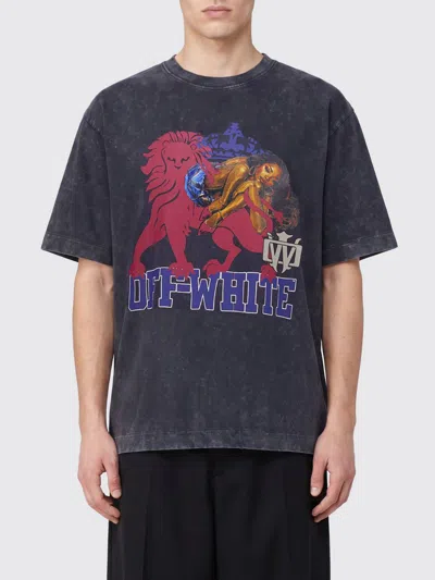 Off-white Graphic Print Cotton T-shirt With Logo In Multi