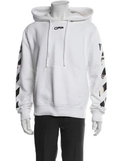 Pre-owned Off-white Graphic Print Crew Neck Hoodie In Neutral