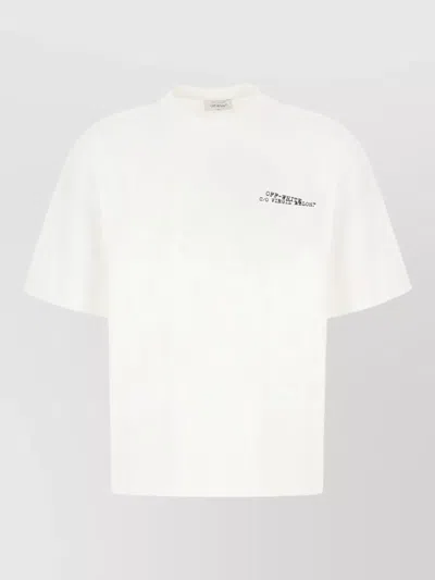 Off-white Graphic Print Crew Neck Short Sleeves T-shirt In White
