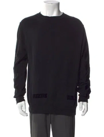 Pre-owned Off-white Graphic Print Crew Neck Sweatshirt In Black/grey