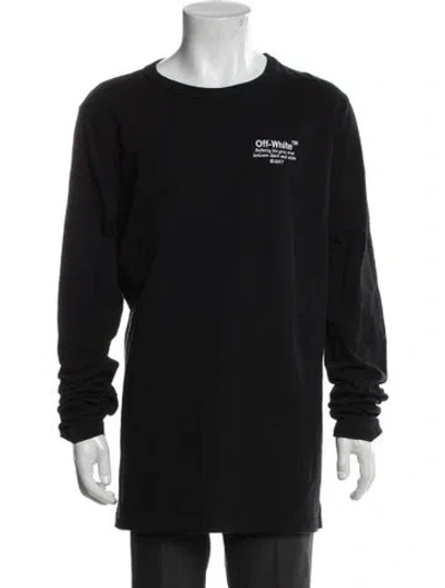 Pre-owned Off-white Graphic Print Crew Neck T-shirt In Black