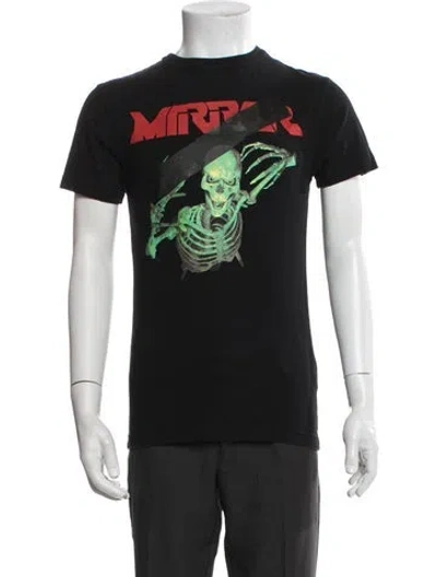 Pre-owned Off-white Graphic Print Crew Neck T-shirt In Black