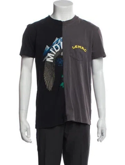 Pre-owned Off-white Graphic Print Crew Neck T-shirt In Black